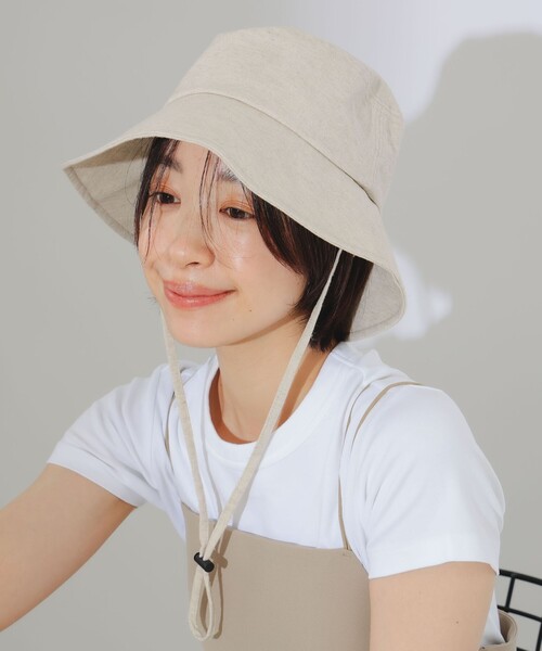 B:MING by BEAMS（ビーミングバイビームス）の「B:MING by BEAMS / キャペリン ハット（ハット・レディース・ブラウン系その他4/ブラック/ナチュラル・ONE SIZE）」の4枚目の写真