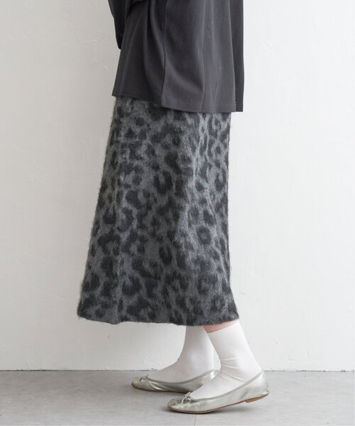 VENCEEXCHANGE（ヴァンスエクスチェンジ）の「シャギーヒョウ柄台形スカート（スカート・レディース・チャコールグレー/ホワイト/グリーン系・FREE）」の21枚目の写真