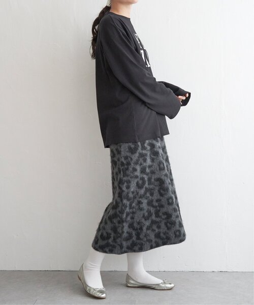 VENCEEXCHANGE（ヴァンスエクスチェンジ）の「シャギーヒョウ柄台形スカート（スカート・レディース・チャコールグレー/ホワイト/グリーン系・FREE）」の18枚目の写真