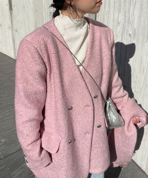 wee9s（ウィークス）の「【2点SET】muffler set tweed jacket coat