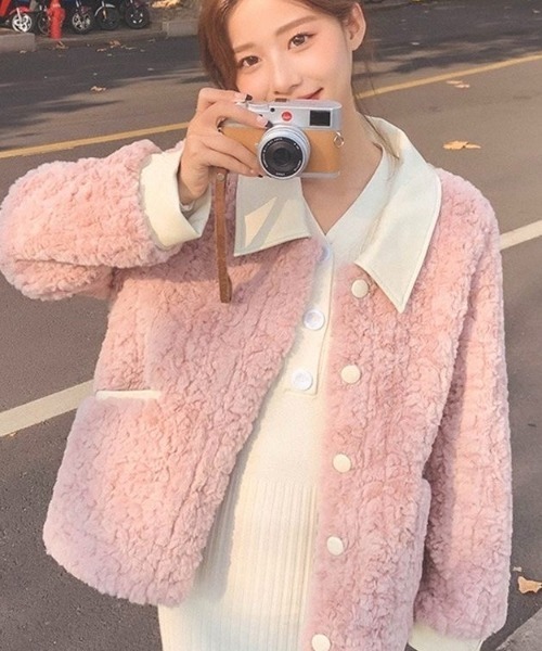 Sibra（シブラ）の「エコファーコート（その他アウター・レディース・アイボリー/ピンク・M）」の11枚目の写真