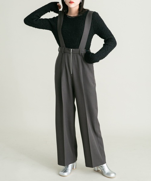 KBF(ケイビーエフ)の「2WAYサスペンダーサロペット(サロペット/オーバーオール・レディース・チャコールグレー/カーキ・38/36)」の3枚目の写真