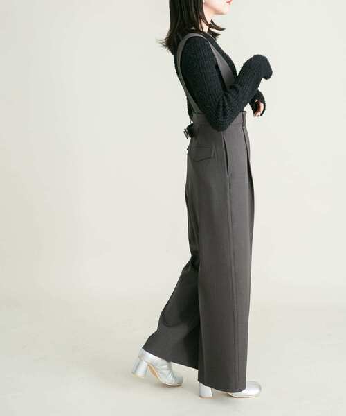 KBF(ケイビーエフ)の「2WAYサスペンダーサロペット(サロペット/オーバーオール・レディース・チャコールグレー/カーキ・38/36)」の4枚目の写真