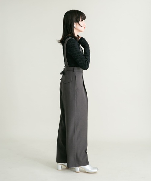 KBF(ケイビーエフ)の「2WAYサスペンダーサロペット(サロペット/オーバーオール・レディース・チャコールグレー/カーキ・38/36)」の6枚目の写真