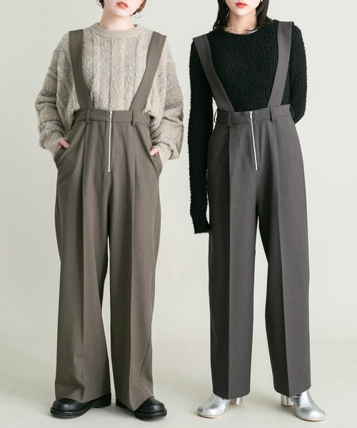 KBF(ケイビーエフ)の「2WAYサスペンダーサロペット(サロペット/オーバーオール・レディース・チャコールグレー/カーキ・38/36)」の13枚目の写真