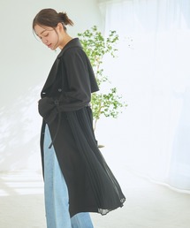 mysty woman | プリーツドレストレンチコート　996645(トレンチコート)