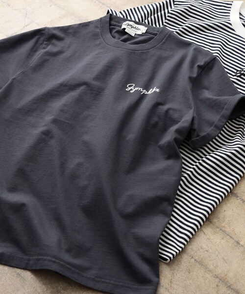 GYMPHLEX(ジムフレックス)の「GYMPHLEX / COMBED COTTNON JERSEY T(Tシャツ/カットソー・レディース・その他/ホワイト/その他1/チャコールグレー・16)」の1枚目の写真