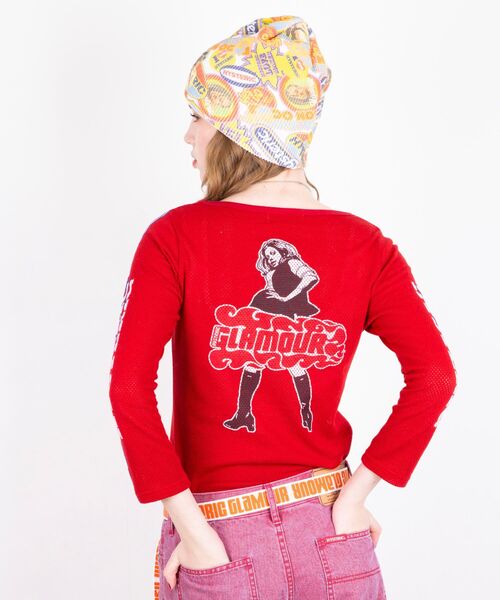 HYSTERIC GLAMOUR（ヒステリックグラマー）の「VIXEN GIRL Tシャツ（Tシャツ/カットソー・レディース・レッド/ホワイト/ブラック/グリーン・FREE）」の15枚目の写真