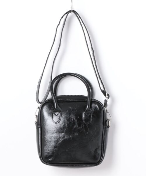 florist（フローリスト）の「【2WAY/3WAY】スクエア型レザータッチボストンバッグ/ショルダーバッグ（ボストンバッグ・レディース・ブラック・FREE）」の14枚目の写真