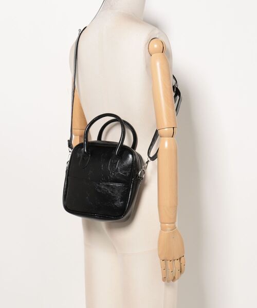 florist（フローリスト）の「【2WAY/3WAY】スクエア型レザータッチボストンバッグ/ショルダーバッグ（ボストンバッグ・レディース・ブラック・FREE）」の17枚目の写真