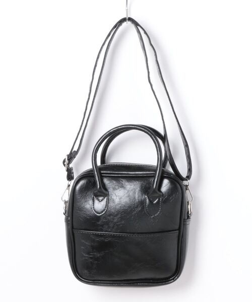 florist（フローリスト）の「【2WAY/3WAY】スクエア型レザータッチボストンバッグ/ショルダーバッグ（ボストンバッグ・レディース・ブラック・FREE）」の18枚目の写真