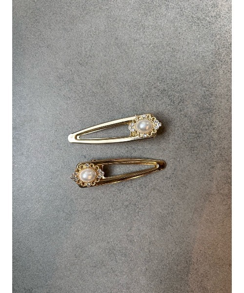 SNIDEL HOME(スナイデルホーム)の「誕生石カラーヘアクリップセット(バレッタ/ヘアクリップ・レディース・スカイブルー/ライム/グリーン/ターコイズブルー/シルバー/ワインレッド/ネイビー/レッド/ピンク/ライトピンク/イエロー/アイボリー・FREE)」の1枚目の写真