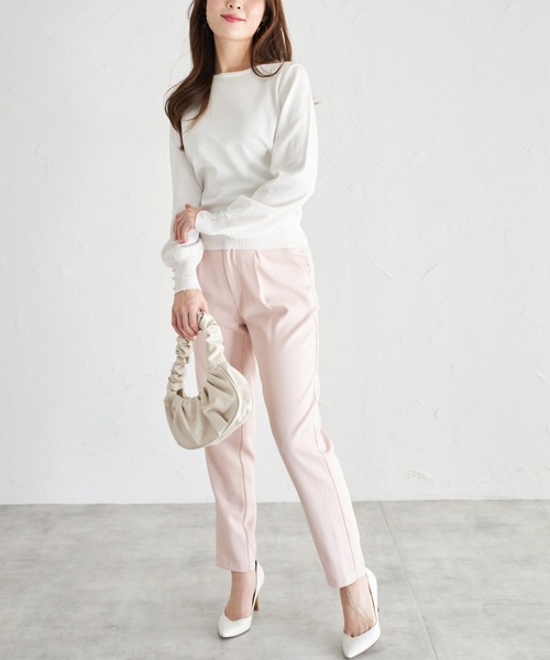 tocco closet(トッコ クローゼット)の「【ZOZO限定】スカーフ付きニットプルオーバー(ニット/セーター・レディース・オフホワイト/ライトグレー/ピンク・M)」の20枚目の写真