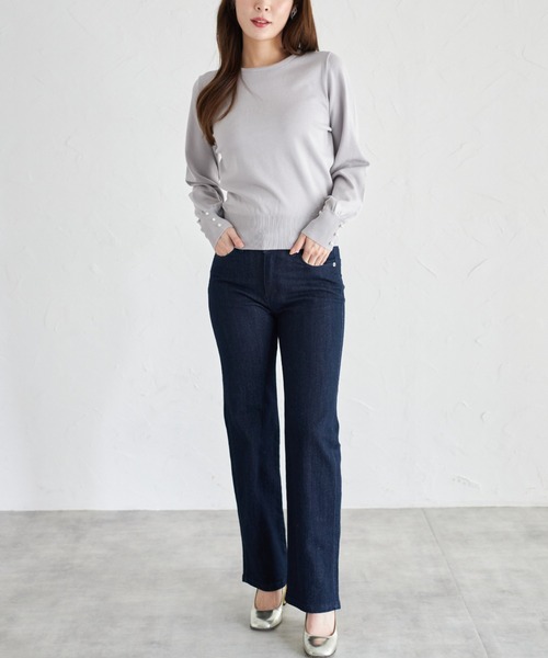tocco closet(トッコ クローゼット)の「【ZOZO限定】スカーフ付きニットプルオーバー(ニット/セーター・レディース・オフホワイト/ライトグレー/ピンク・M)」の21枚目の写真