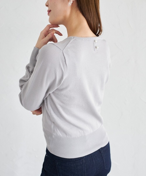 tocco closet(トッコ クローゼット)の「【ZOZO限定】スカーフ付きニットプルオーバー(ニット/セーター・レディース・オフホワイト/ライトグレー/ピンク・M)」の16枚目の写真