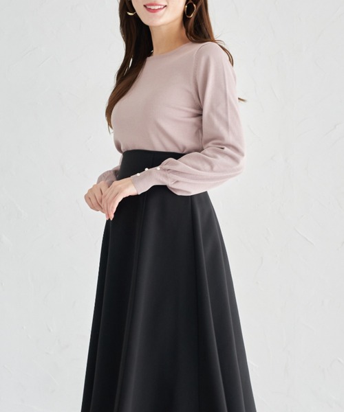 tocco closet(トッコ クローゼット)の「【ZOZO限定】スカーフ付きニットプルオーバー(ニット/セーター・レディース・オフホワイト/ライトグレー/ピンク・M)」の17枚目の写真