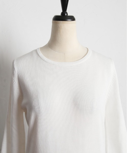 tocco closet(トッコ クローゼット)の「【ZOZO限定】スカーフ付きニットプルオーバー(ニット/セーター・レディース・オフホワイト/ライトグレー/ピンク・M)」の8枚目の写真