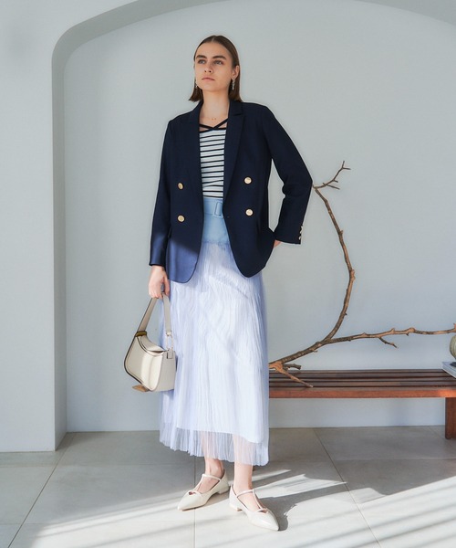 YECCA VECCA(イェッカヴェッカ)の「スクエアネックストリングリブニット(ニット/セーター・レディース・その他9/オフホワイト/ラベンダー/ネイビー/ダークベージュ・FREE)」の10枚目の写真