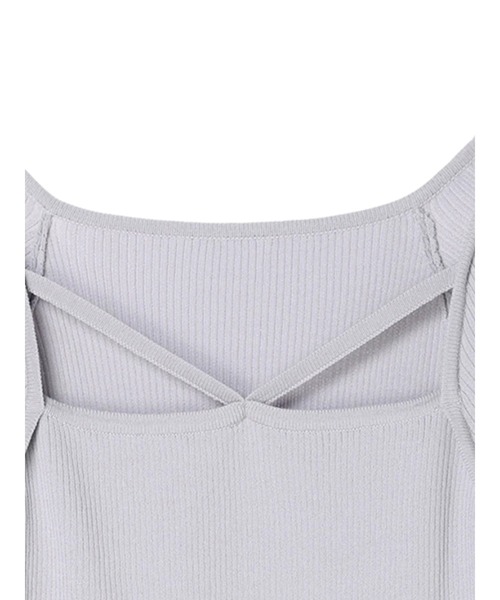 YECCA VECCA(イェッカヴェッカ)の「スクエアネックストリングリブニット(ニット/セーター・レディース・その他9/オフホワイト/ラベンダー/ネイビー/ダークベージュ・FREE)」の18枚目の写真