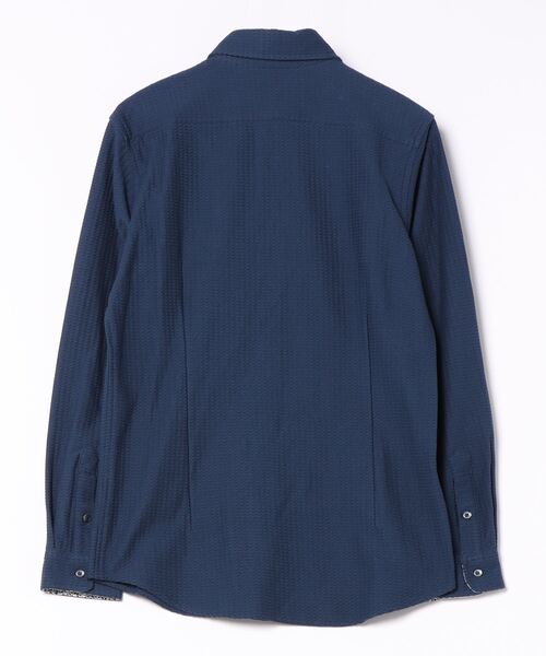 UNION STATION（ユニオンステーション）の「サッカージャガードワイドカラーシャツ（シャツ/ブラウス・メンズ・ホワイト/ネイビー・LL/L/M/S）」の20枚目の写真