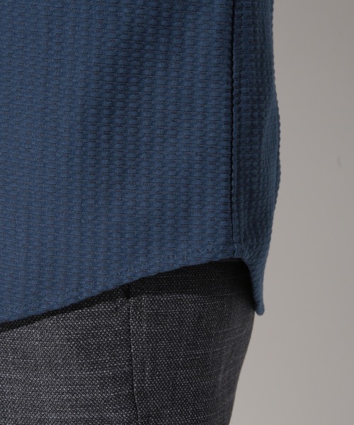 UNION STATION（ユニオンステーション）の「サッカージャガードワイドカラーシャツ（シャツ/ブラウス・メンズ・ホワイト/ネイビー・LL/L/M/S）」の16枚目の写真