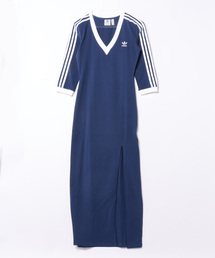adidas スタイリッシュ オリジナルズ マキシドレス Vネック adidas/アディダス V-NECK DRESS Vネックドレス（ドレス