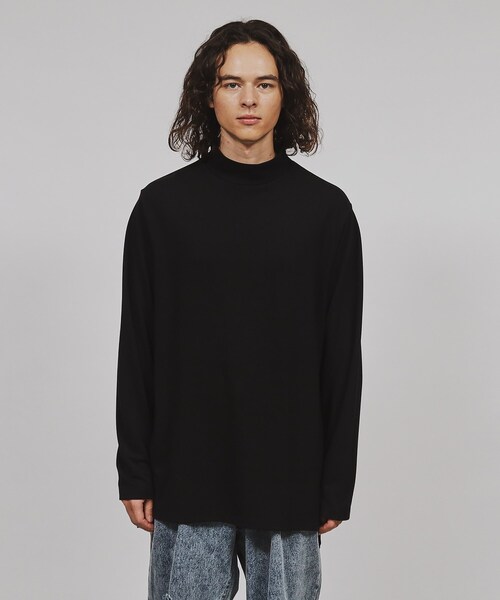 tk.TAKEO KIKUCHI（ティーケータケオキクチ）の「◆モックネック長袖カットソー（Tシャツ/カットソー・メンズ・ブラック/ホワイト・01/02/03）」の12枚目の写真