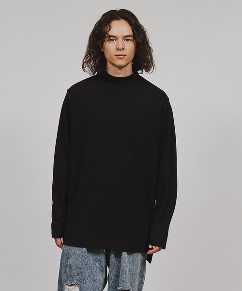 tk.TAKEO KIKUCHI（ティーケータケオキクチ）の「◆モックネック長袖カットソー（Tシャツ/カットソー・メンズ・ブラック/ホワイト・01/02/03）」の11枚目の写真