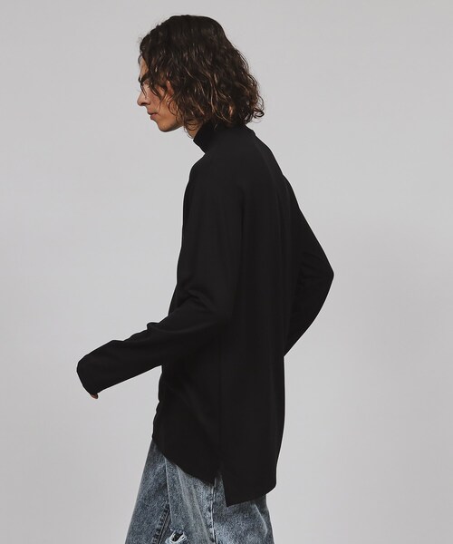 tk.TAKEO KIKUCHI（ティーケータケオキクチ）の「◆モックネック長袖カットソー（Tシャツ/カットソー・メンズ・ブラック/ホワイト・01/02/03）」の3枚目の写真