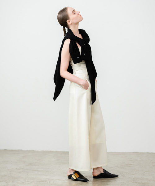 Noble(ノーブル)の「【ELENI】デニムライクバギーパンツ(デニムパンツ・レディース・ブラック/ホワイト・36/38)」の10枚目の写真