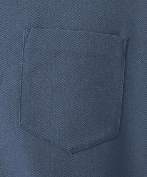 green label relaxing（グリーンレーベルリラクシング）の「クリスプツイル ジャストルーズ オープンカラー シャツ -ストレッチ・防シワ・接触冷感-（シャツ/ブラウス・メンズ・ダークグレー/ロイヤルブルー・S/M/L/XL）」の15枚目の写真