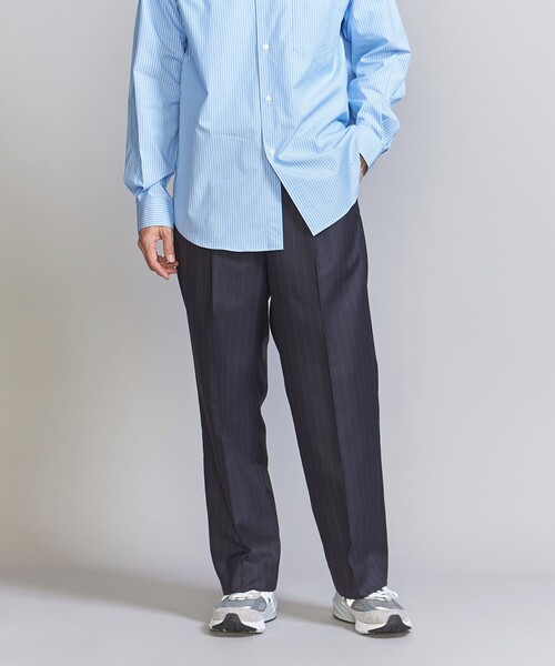 BEAUTY&YOUTH UNITED ARROWS(ビューティーアンドユースユナイテッドアローズ)の「TW チョークストライプ 2プリーツ パンツ(スラックス・メンズ・ネイビー/グレー・L/XL/S/M)」の12枚目の写真