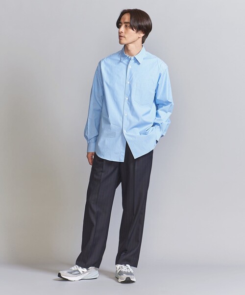 BEAUTY&YOUTH UNITED ARROWS(ビューティーアンドユースユナイテッドアローズ)の「TW チョークストライプ 2プリーツ パンツ(スラックス・メンズ・ネイビー/グレー・L/XL/S/M)」の10枚目の写真