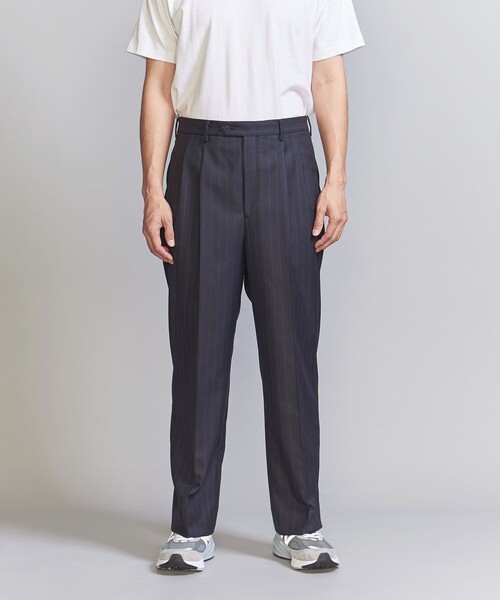 BEAUTY&YOUTH UNITED ARROWS(ビューティーアンドユースユナイテッドアローズ)の「TW チョークストライプ 2プリーツ パンツ(スラックス・メンズ・ネイビー/グレー・L/XL/S/M)」の8枚目の写真