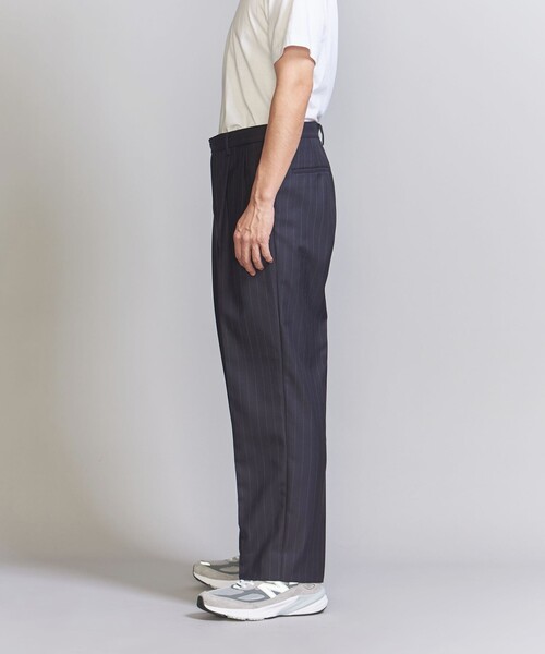 BEAUTY&YOUTH UNITED ARROWS(ビューティーアンドユースユナイテッドアローズ)の「TW チョークストライプ 2プリーツ パンツ(スラックス・メンズ・ネイビー/グレー・L/XL/S/M)」の7枚目の写真