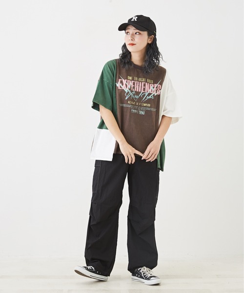 CUBE SUGAR(キューブシュガー)の「綿ダンプイージーカーゴパンツ(その他パンツ・レディース・ブラック/カーキ/ベージュ・M)」の6枚目の写真
