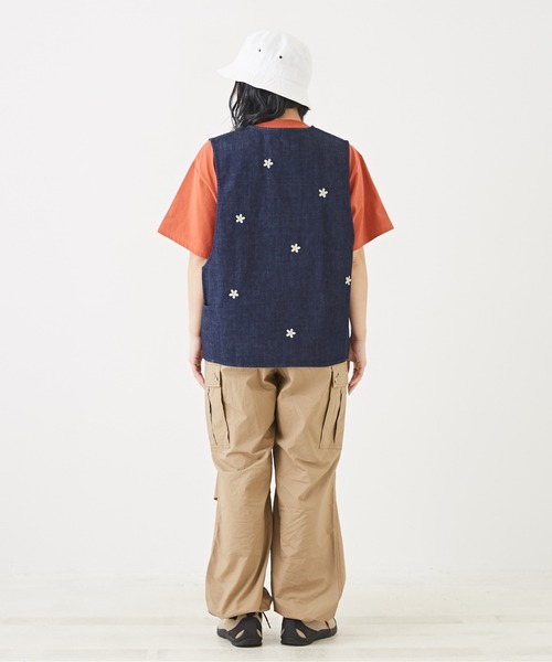 CUBE SUGAR(キューブシュガー)の「綿ダンプイージーカーゴパンツ(その他パンツ・レディース・ブラック/カーキ/ベージュ・M)」の15枚目の写真
