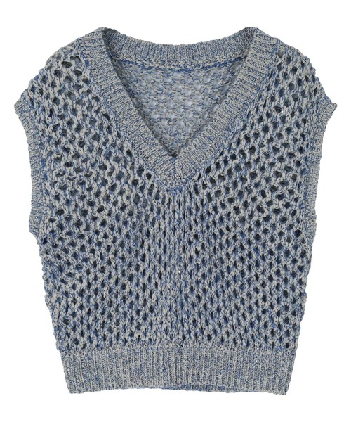 miette（ミエット）の「キラキラメッシュ編みベスト（ベスト・レディース・ピンク/グリーン/ブルー・FREE）」の19枚目の写真