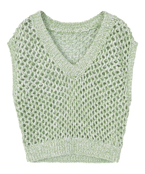 miette（ミエット）の「キラキラメッシュ編みベスト（ベスト・レディース・ピンク/グリーン/ブルー・FREE）」の18枚目の写真