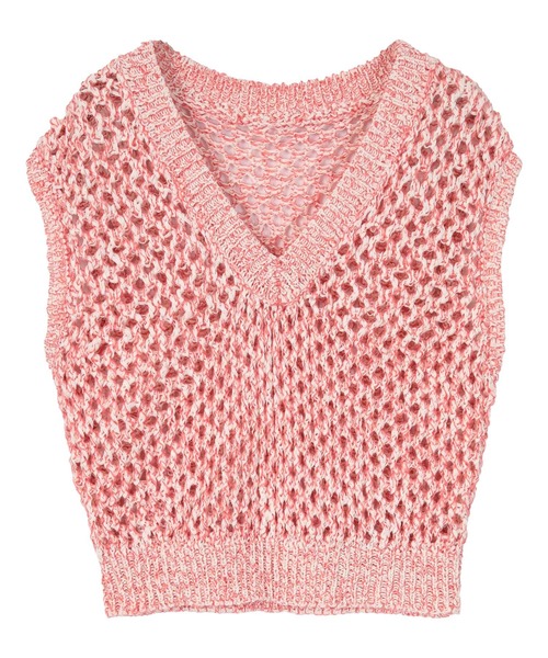 miette（ミエット）の「キラキラメッシュ編みベスト（ベスト・レディース・ピンク/グリーン/ブルー・FREE）」の20枚目の写真