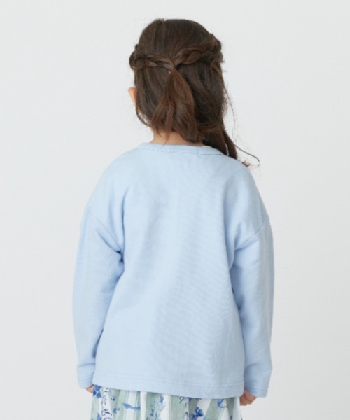 HAKKA KIDS（ハッカキッズ）の「[ジュニアサイズ]ジップアップカーディガンTシャツセット（カーディガン/ボレロ・キッズ・ピンク/サックスブルー・140cm/150cm）」の5枚目の写真