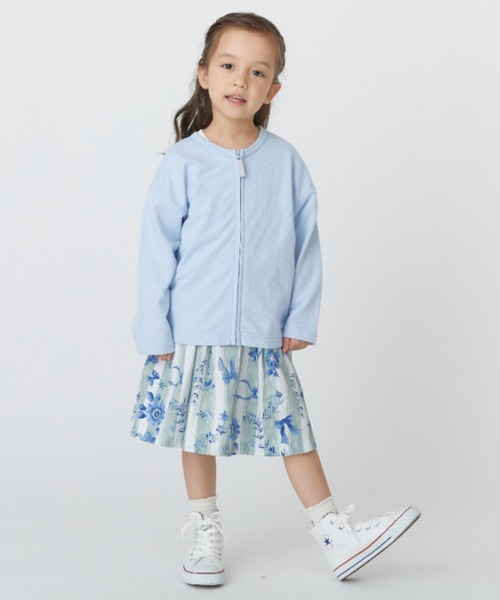 HAKKA KIDS（ハッカキッズ）の「[ジュニアサイズ]ジップアップカーディガンTシャツセット（カーディガン/ボレロ・キッズ・ピンク/サックスブルー・140cm/150cm）」の6枚目の写真
