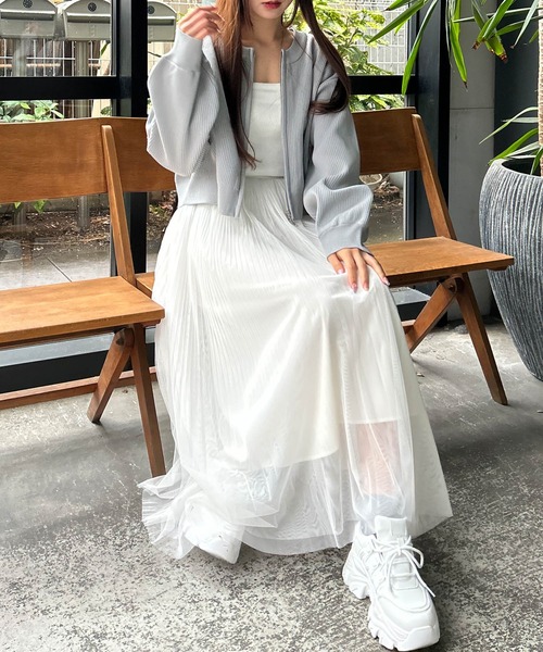 Diffusione Tessile「LEGIONE」プリーツチュールスカート スカート チュールスカート : ZOZOTOWN Yahoo!店 - 通販 - Yahoo