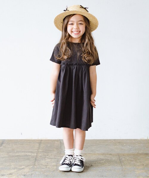 p.premier(ピードットプルミエ)の「たくさんリボンの麦わら帽子(ハット・キッズ・ブラック/レッド・48/50/52/54/56)」の11枚目の写真