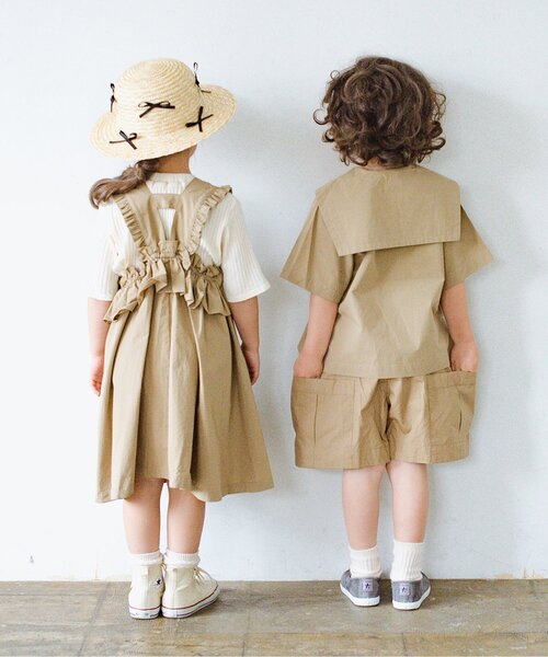 p.premier(ピードットプルミエ)の「たくさんリボンの麦わら帽子(ハット・キッズ・ブラック/レッド・48/50/52/54/56)」の8枚目の写真