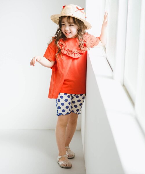 p.premier(ピードットプルミエ)の「たくさんリボンの麦わら帽子(ハット・キッズ・ブラック/レッド・48/50/52/54/56)」の7枚目の写真