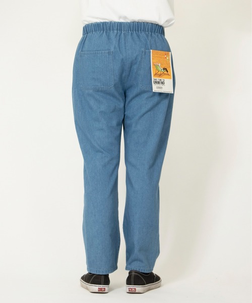 UNIVERSAL OVERALL(ユニバーサルオーバーオール)の「イージーパンツ / デニムパンツ / UNWIND PANTS(デニムパンツ・メンズ・ブラック/インディゴブルー・F)」の3枚目の写真