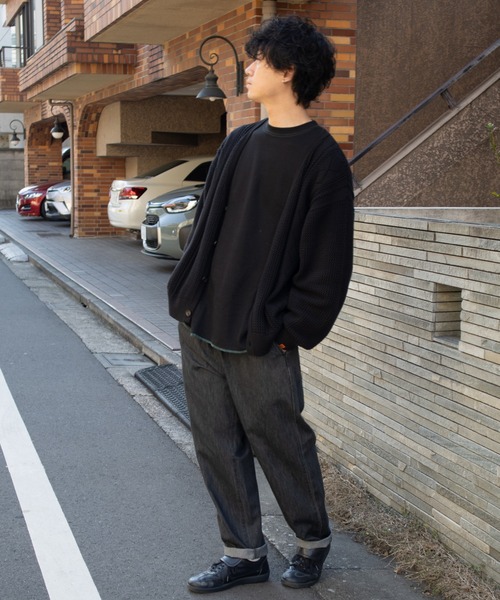 UNIVERSAL OVERALL(ユニバーサルオーバーオール)の「イージーパンツ / デニムパンツ / UNWIND PANTS(デニムパンツ・メンズ・ブラック/インディゴブルー・F)」の10枚目の写真