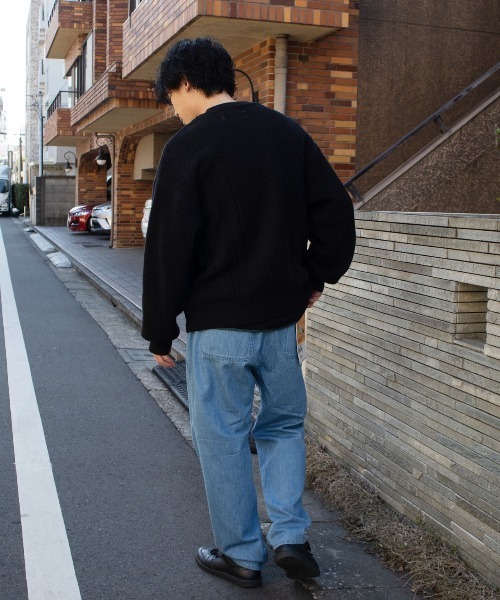 UNIVERSAL OVERALL(ユニバーサルオーバーオール)の「イージーパンツ / デニムパンツ / UNWIND PANTS(デニムパンツ・メンズ・ブラック/インディゴブルー・F)」の13枚目の写真