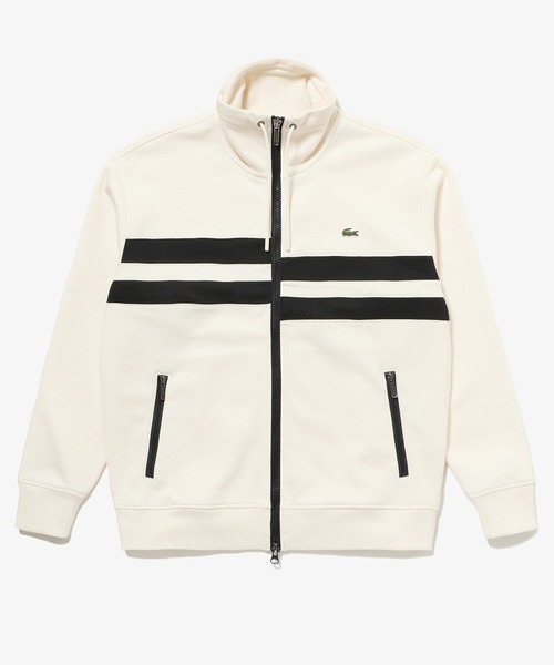 LACOSTE（ラコステ）の「アシンメトリーボーダーハイネック ドローストリング 鹿の子地 トラックジャケット（ジャージ・メンズ・ホワイト/ネイビー/ブラック/オフホワイト/ダークブルー・2/3/5/4）」の20枚目の写真